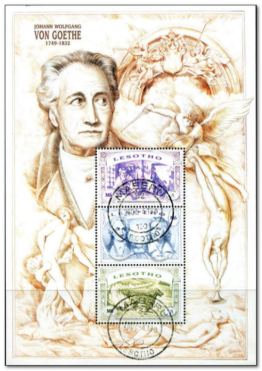 Lesotho 1999 Johann von Goethe - 250th Birth Anniversary fdc.jpg