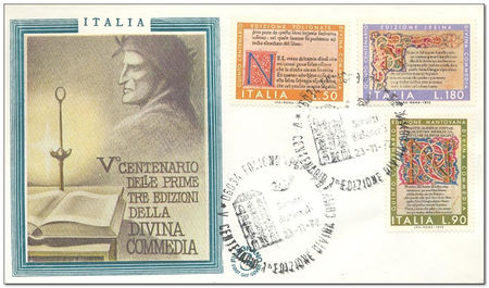 Italy 1972 Anniversary of the Divine Comedy 1fdc.jpg