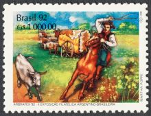 Brazil 1992 Argentina-Brazil Stamp Exhibition ARBRAFEX '92 - Porto Alegre 1000.jpg