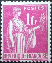 France 1937 - 1942 Definitives - Peace, New Colors 1F.jpg