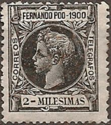 Fernando Poo 1900 Definitives - King Alfonso XIII - Inscribed "1900" 2m.jpg