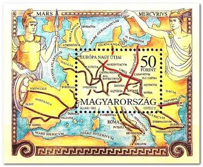 Hungary 1993 Roman Roads ms.jpg