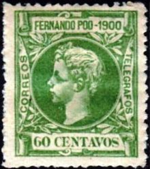Fernando Poo 1900 Definitives - King Alfonso XIII - Inscribed "1900" 60c.jpg