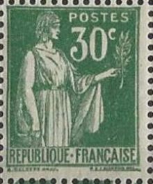 France 1937 - 1942 Definitives - Peace, New Colors a30c.jpg