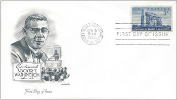 United States of America 1956 Centennial of Booker T. Washington FDC.jpg