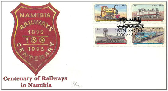 Namibia 1995 Centenary of Railway Services fdc.jpg