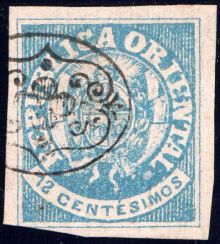 Uruguay 1864 Definitives - Coat of Arms 12c.jpg