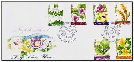 Norfolk Island 2002 Flowers of Phillip Island fdc.jpg