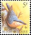Belgium 1985 - 1999 Definitives - Birds - Values in Francs 5FP6a.jpg