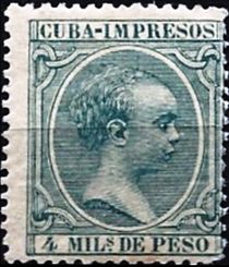 Cuba 1896 Newspaper Stamps - King Alfonso XIII (Baby) e.jpg