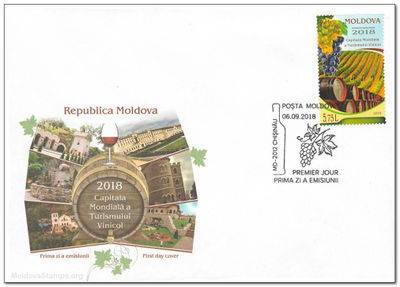 Moldova 2018 Moldova - World Capital of Wine Tourism fdc.jpg
