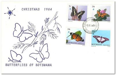 Botswana 1984 Christmas - Butterflies fdc.jpg
