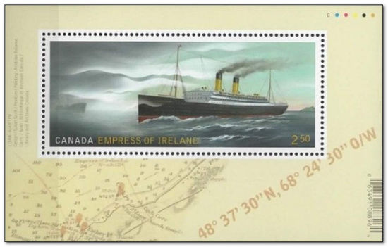 Canada 2014 Centenary of the RMS Empress of Ireland ms.jpg