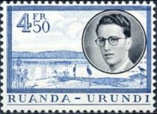 Ruanda-Urundi 1955 Definitives - King Baudouin of Belgium 4F50.jpg