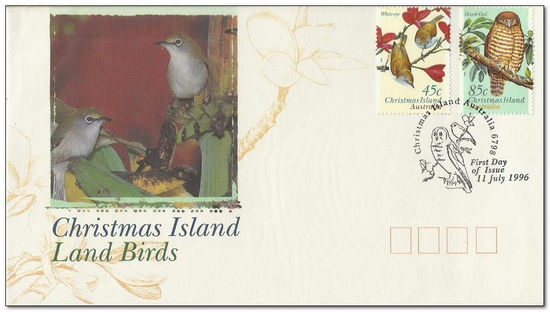 Christmas Island 1996 Island Land Birds fdc.jpg
