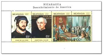 Nicaragua 1986 500th (1992) of the Discovery of America 1ms.jpg