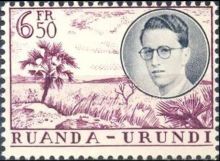 Ruanda-Urundi 1955 Definitives - King Baudouin of Belgium 6F50.jpg