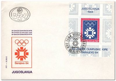 Yugoslavia 1983 Winter Olympic Games - Sarajevo ms fdc.jpg